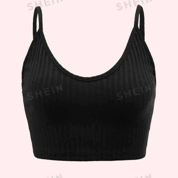 SHEIN Rib Knit Crop Top - Picture 1 of 2